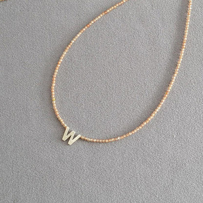 📢📢40% OFF !! ⏰Romantic Initial Beaded Choker Necklace