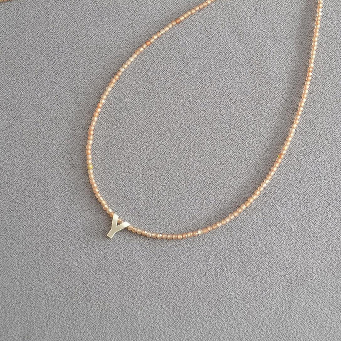 📢📢40% OFF !! ⏰Romantic Initial Beaded Choker Necklace